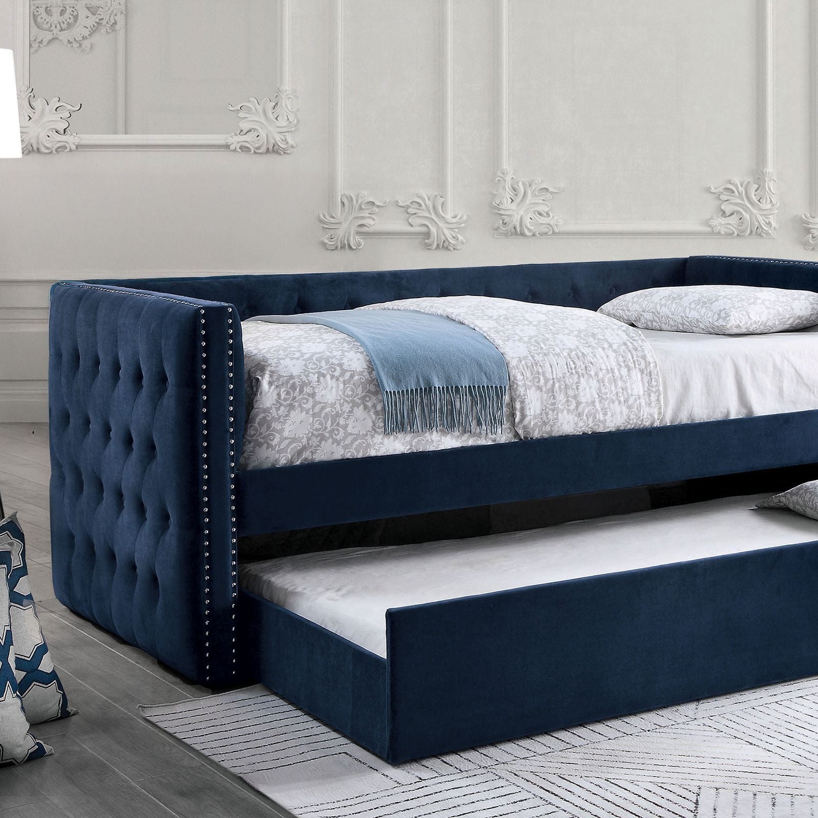 Susanna Daybed w/ Trundle, Navy | Furniture City (CA)l