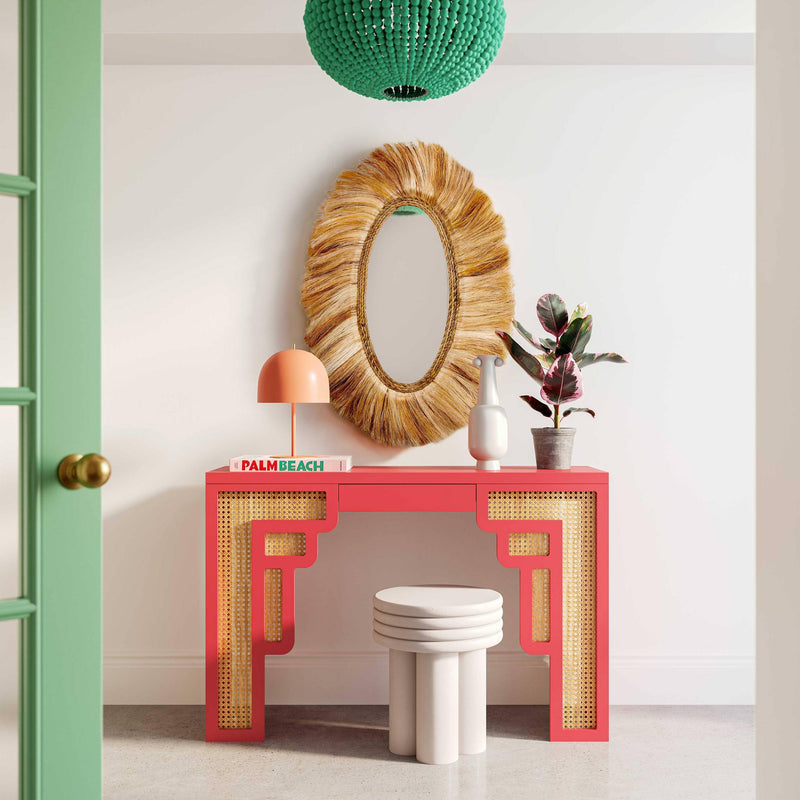 suzie-coral-pink-rattan-console-table-2