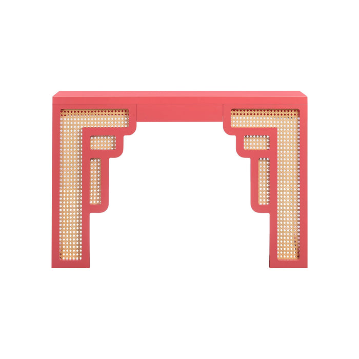 suzie-coral-pink-rattan-console-table-3