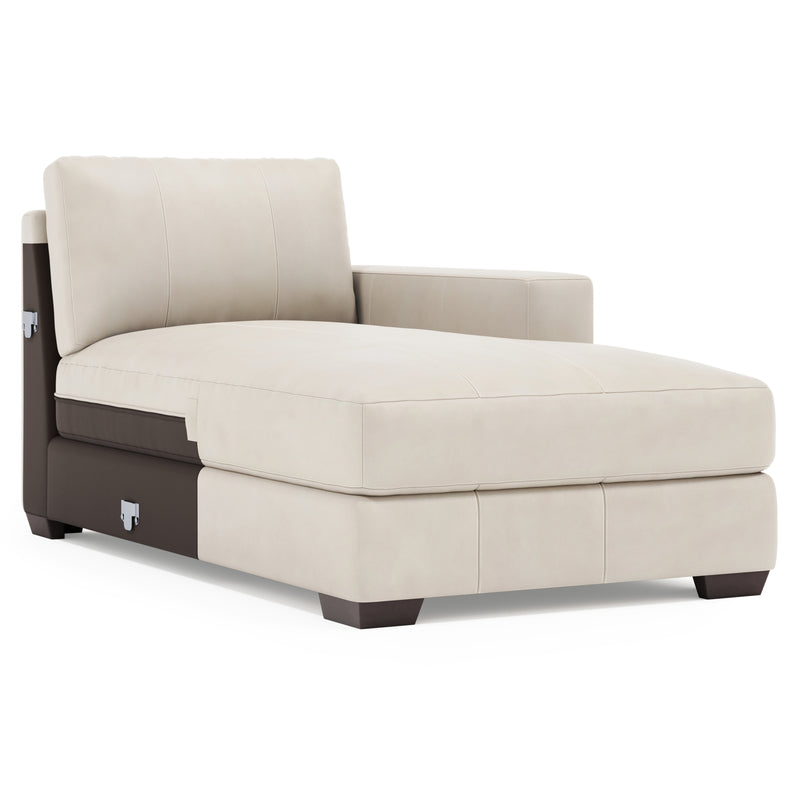 Dawkins Leather Right Arm Chaise
