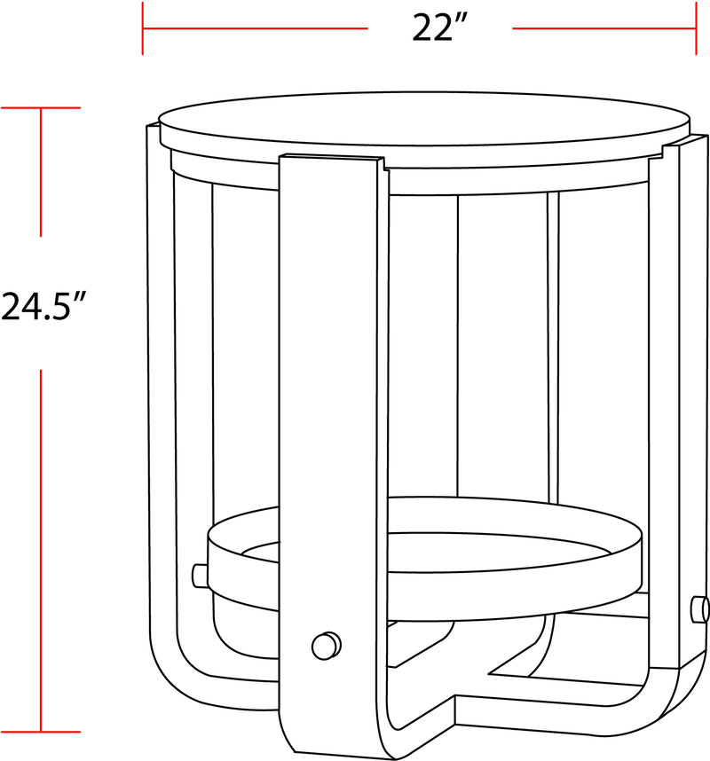 Parker House Escape Round End Table with Shelf
