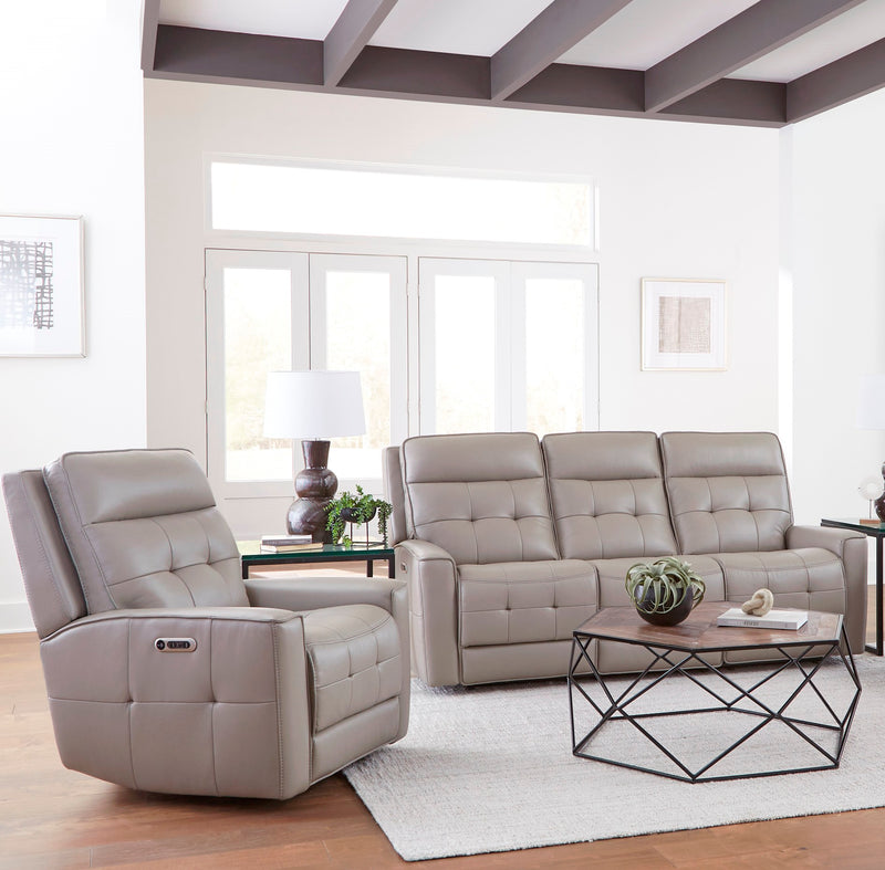 Parker Living Canterbury - Pewter Power Reclining Zero Gravity Sofa and Recliner
