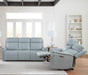 Parker Living Cascade - Seamist Grey Power Reclining Sofa and Loveseat