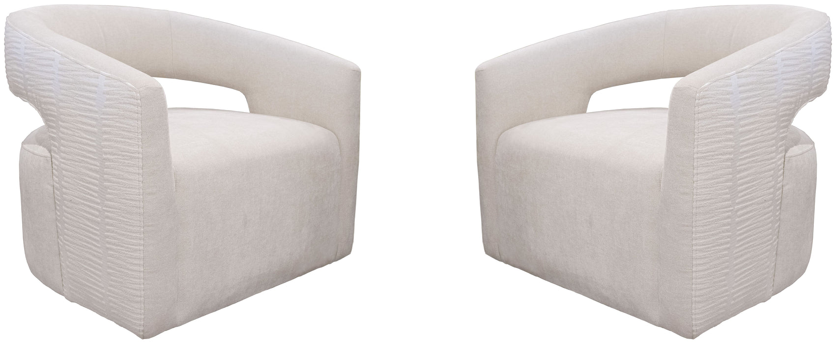 Parker Living Orbit - Elise Natural Open Back Accent Chair Two Pack