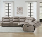 Parker Living Blake - Desert Taupe 6 Piece Modular Reclining Sectional and Entertainment Console