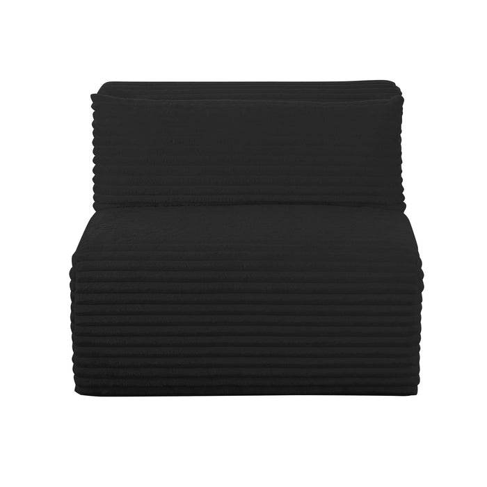 tarra-fluffy-oversized-black-corduroy-modular-armless-chair-3