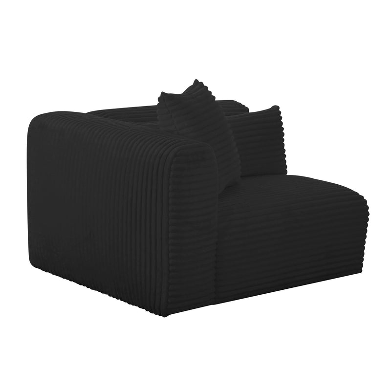 tarra-fluffy-oversized-black-corduroy-modular-laf-corner-chair-1