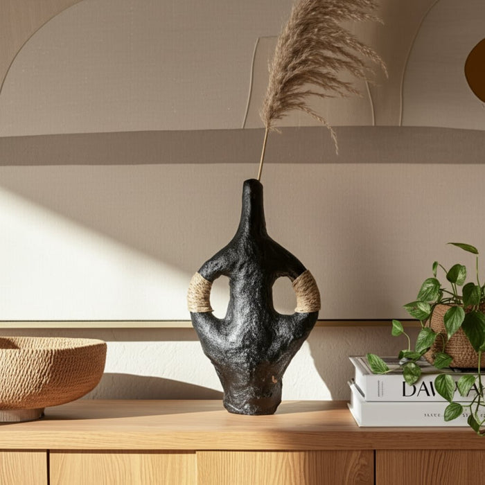 terracotta-14-h-double-handle-w-twine-vase-blk-9