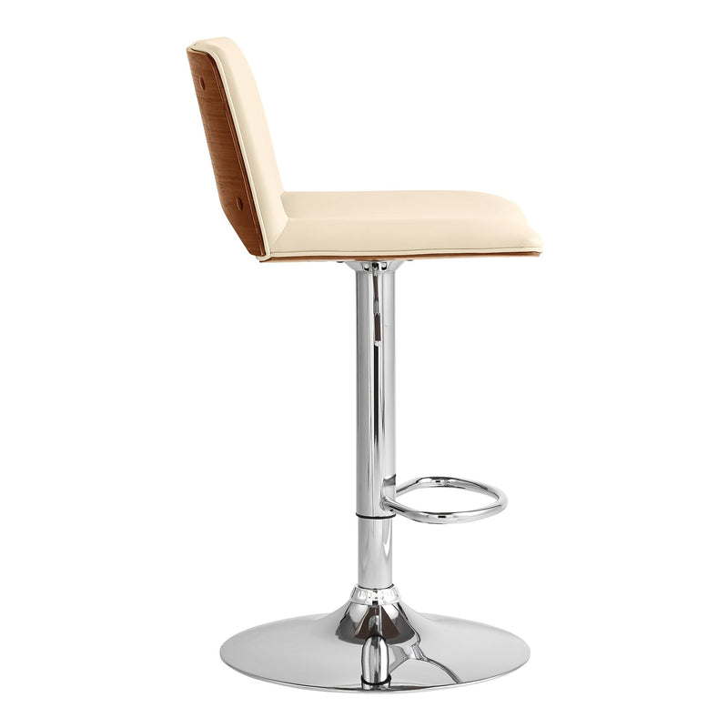 thierry-adjustable-swivel-cream-faux-leather-with-walnut-back-and-chrome-bar-stool-3