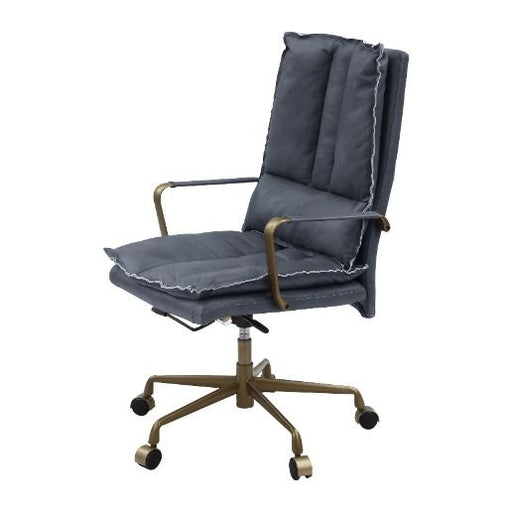 tinzud-gray-top-grain-leather-swivel-office-chair-1