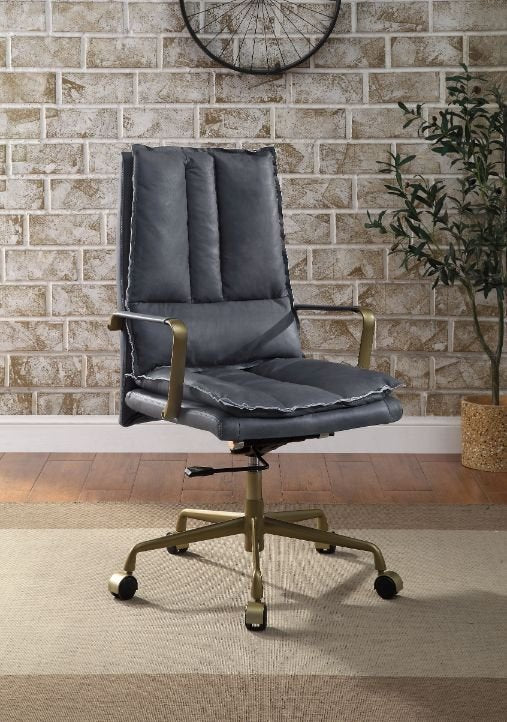 tinzud-gray-top-grain-leather-swivel-office-chair-6
