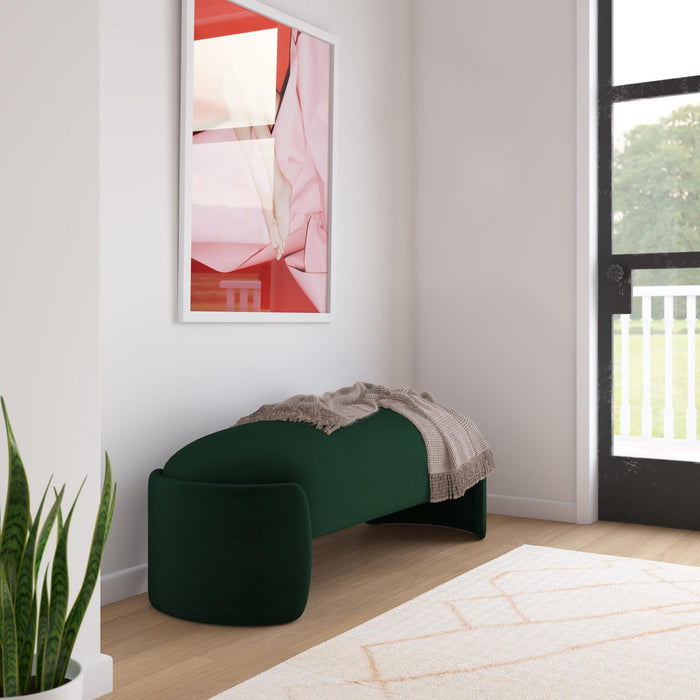 toledo-forest-green-velvet-bench-2