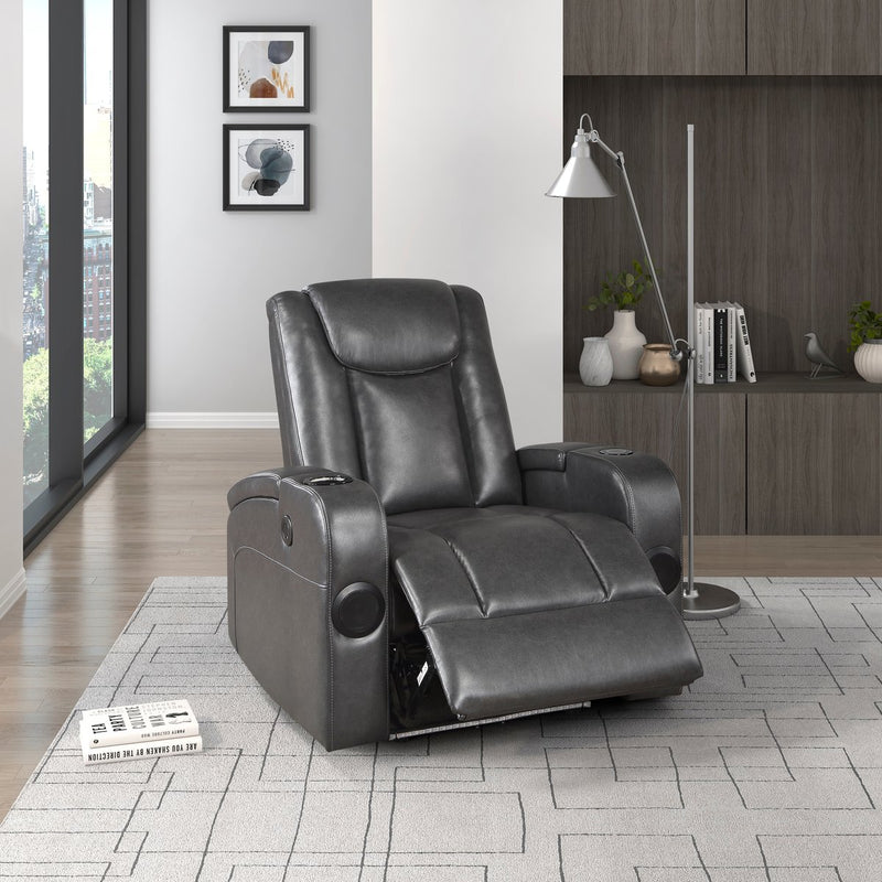 turbo-gray-power-reclining-chair-with-wireless-charger-cooling-cup-holder-storage-arms-wireless-speakers-led-light-and-usb-port-14