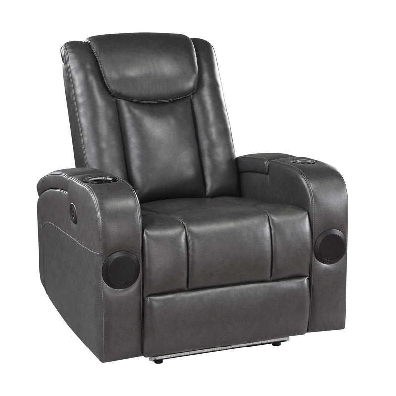 turbo-gray-power-reclining-chair-with-wireless-charger-cooling-cup-holder-storage-arms-wireless-speakers-led-light-and-usb-port-3