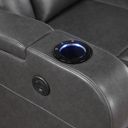 turbo-gray-power-reclining-chair-with-wireless-charger-cooling-cup-holder-storage-arms-wireless-speakers-led-light-and-usb-port-5