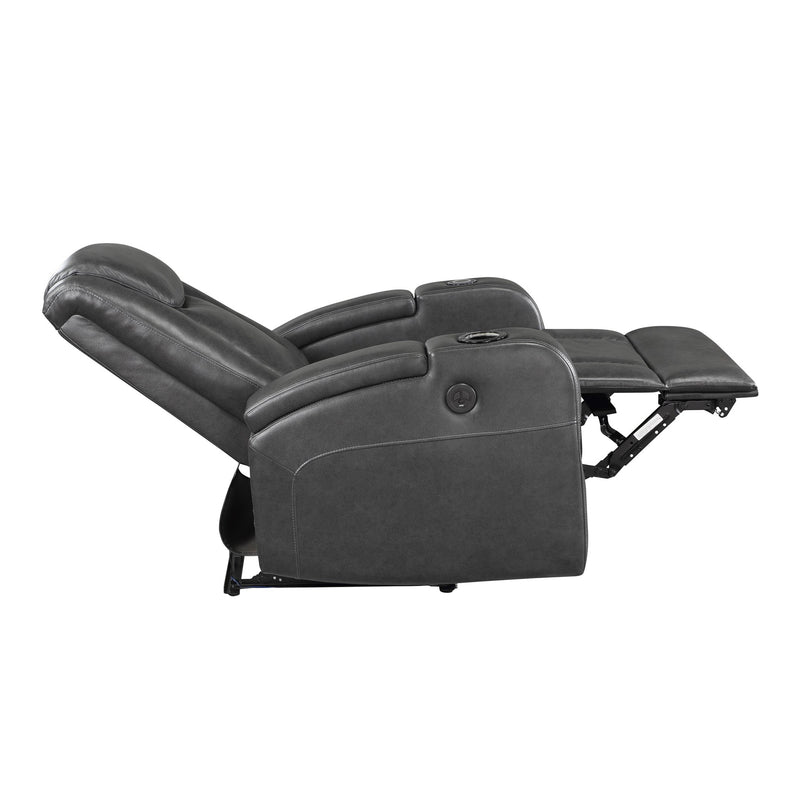 turbo-gray-power-reclining-chair-with-wireless-charger-cooling-cup-holder-storage-arms-wireless-speakers-led-light-and-usb-port-6