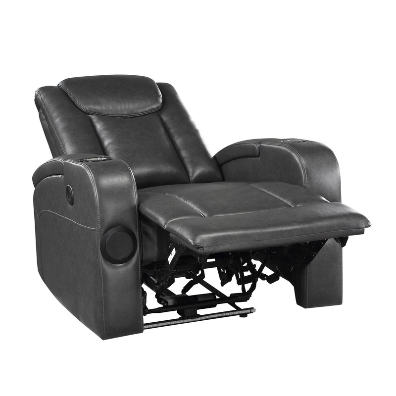 turbo-gray-power-reclining-chair-with-wireless-charger-cooling-cup-holder-storage-arms-wireless-speakers-led-light-and-usb-port-7