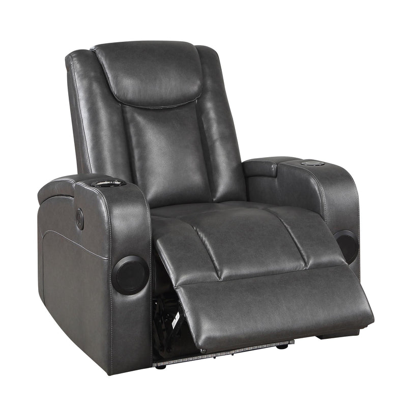 turbo-gray-power-reclining-chair-with-wireless-charger-cooling-cup-holder-storage-arms-wireless-speakers-led-light-and-usb-port-8
