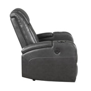 turbo-gray-power-reclining-chair-with-wireless-charger-cooling-cup-holder-storage-arms-wireless-speakers-led-light-and-usb-port-9