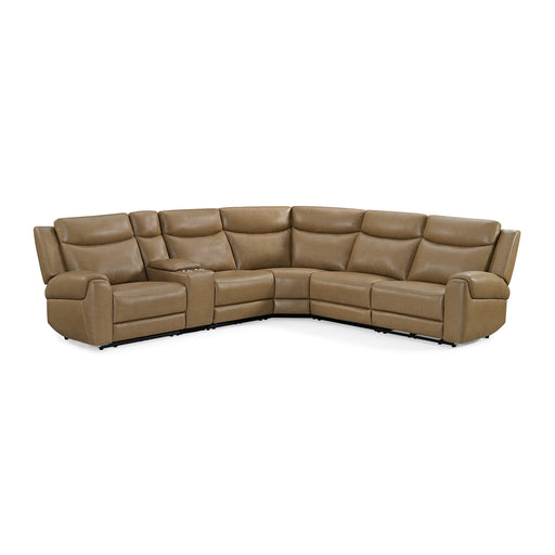 Parker Living Momentum - Cashew 6 Piece Modular Power Reclining Sectional with Power Adjustable Headrests