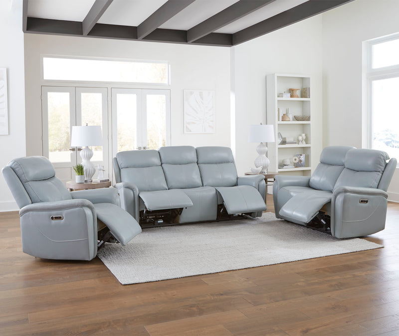 Parker Living Cascade - Seamist Grey Power Reclining Sofa Loveseat and Recliner