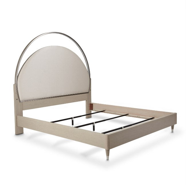 AICO Eclipse King Upholstered Bed in Moonlight