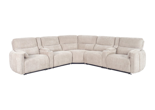 Parker Living Modesto - Buttercream 7 Piece Modular Power Reclining Sectional with Power Adjustable Headrests