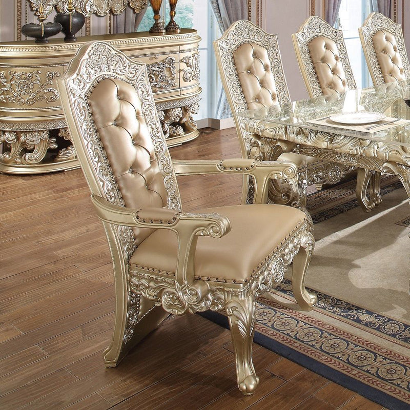 vatican-leatherette-champagne-silver-arm-chair-set-2-1