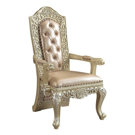 vatican-leatherette-champagne-silver-arm-chair-set-2-2