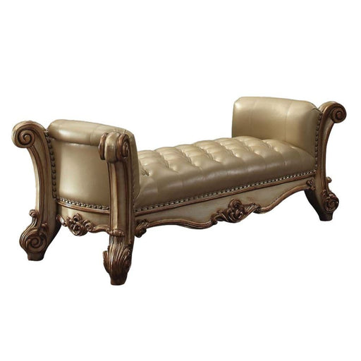 vendome-bone-leatherette-gold-patina-bench-1
