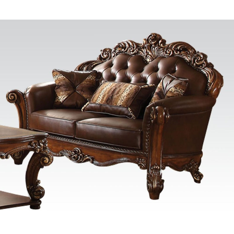vendome-cherry-leatherette-cherry-loveseat-w-3-pillows-1