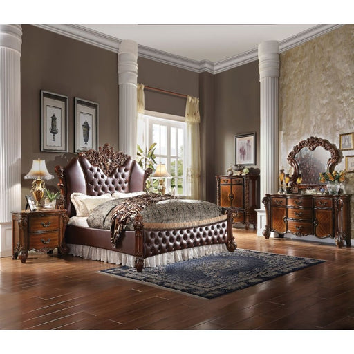 vendome-ii-leatherette-cherry-queen-bed-1