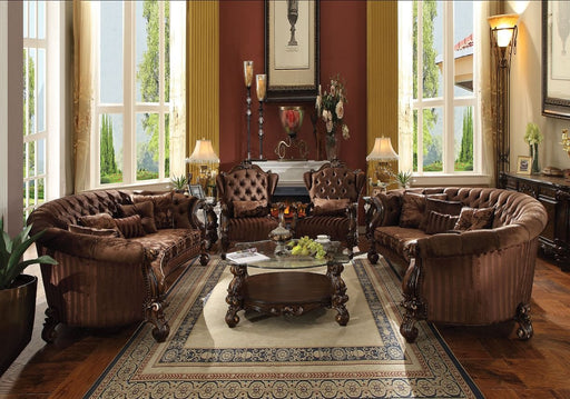 versailles-brown-velvet-cherry-oak-sofa-w-5-pillows-1
