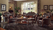 versailles-two-tone-dark-brown-leatherette-cherry-oak-loveseat-w-5-pillows-2