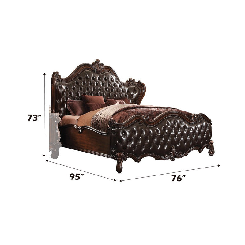 versailles-two-tone-dark-brown-leatherette-cherry-oak-queen-bed-3
