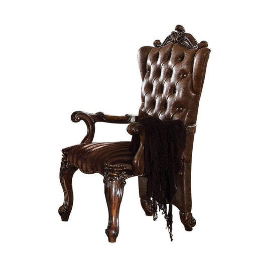 versailles-two-tone-light-brown-leatherette-fabric-cherry-oak-arm-chair-set-2-2