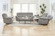 Parker Living Richland - Bristol Grey Power Reclining Console Loveseat