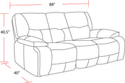 Parker Living Spartacus - Black Power Reclining Sofa and Loveseat