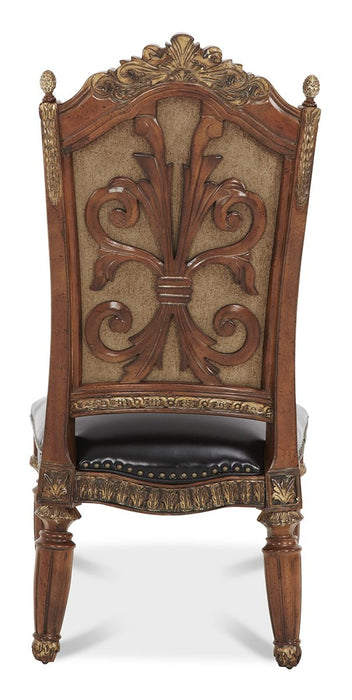AICO Villa Valencia Side Chair in Classic Chestnut