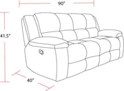 Parker Living Buster - Opal Taupe Manual Reclining Sofa Loveseat and Recliner