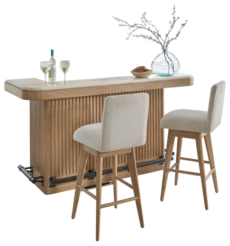 parker-house-escape-dining-78-inch-bar-with-2-upholstered-swivel-barstools-2