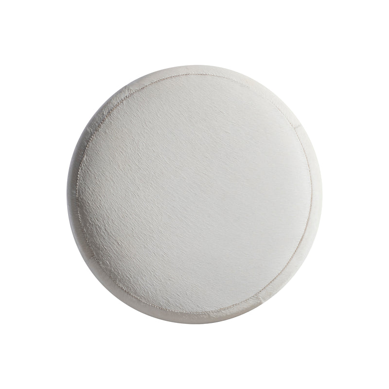 Ash Leather Ottoman