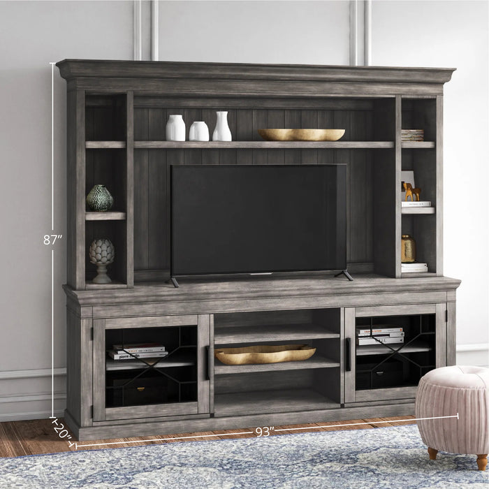 Parker House Sundance - Smokey Grey 92 In. Console with Hutch