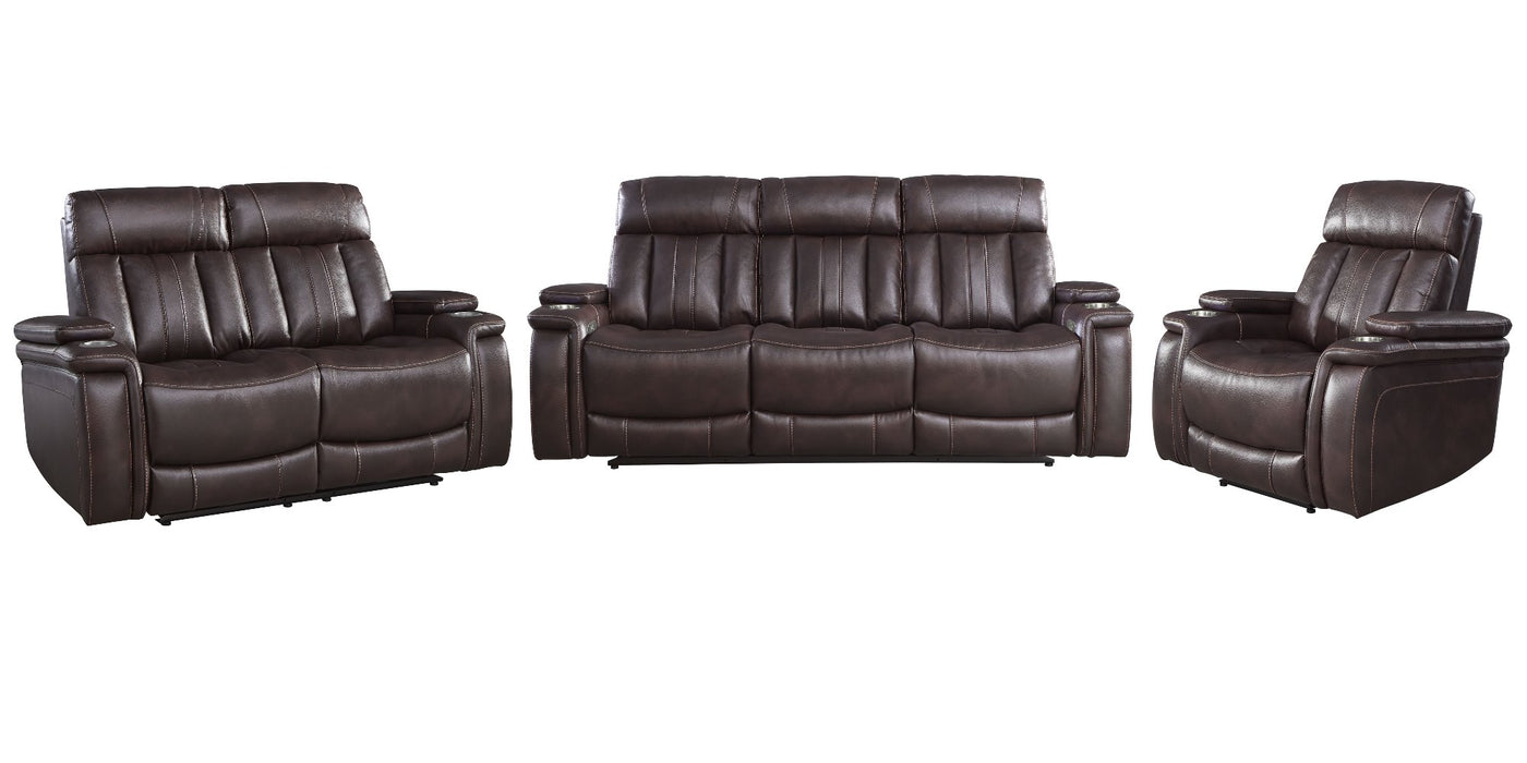 Parker Living Royce - Fantom Brown Power Reclining Sofa Loveseat and Recliner
