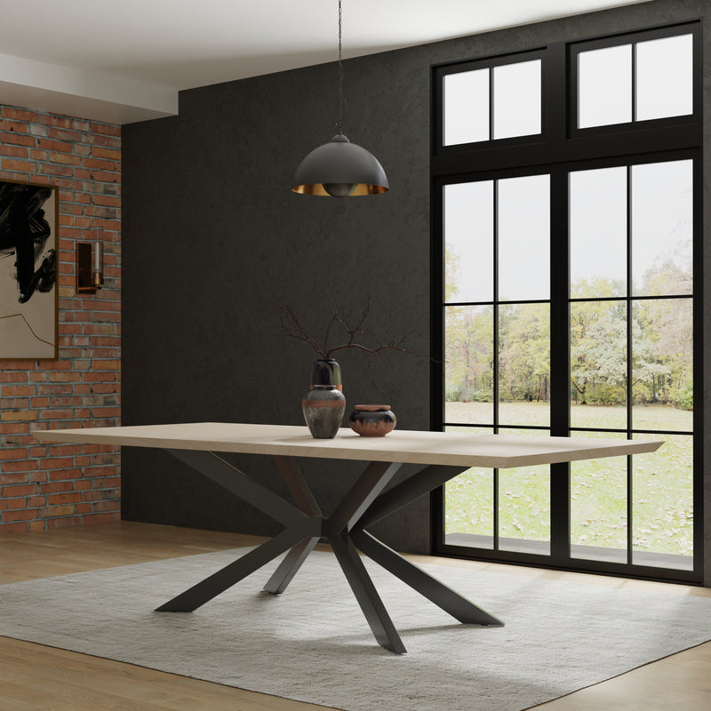 Parker House Crossings - Monaco Dining 86 In. Rectangular Dining Table With 4 Upholstered Chairs - DMON-5PC-86REC-DBGO-QMSG