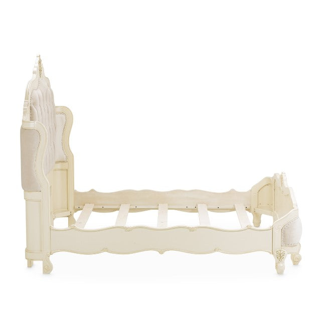 AICO Lavelle Cal King Wing Mansion Bed in Classic Pearl