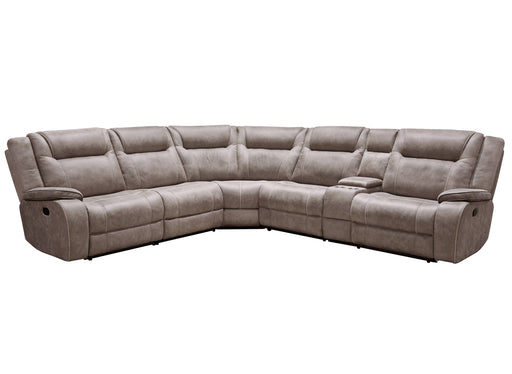 Parker Living Blake - Desert Taupe 6 Piece Modular Reclining Sectional and Entertainment Console