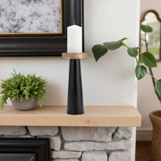 wood-12-flat-candle-holder-stand-black-natural-12