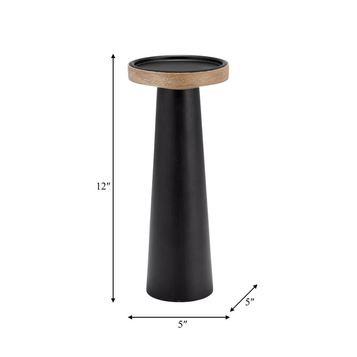 wood-12-flat-candle-holder-stand-black-natural-9
