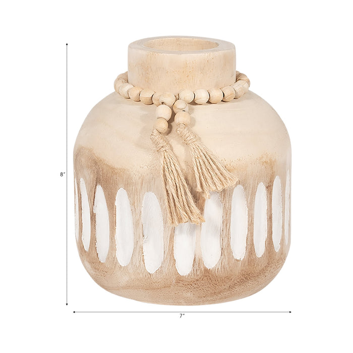 wood-8-round-ridged-vase-w-tassels-natural-8